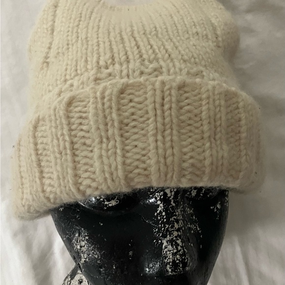 Women’s small / kids Cozy wool with lined headband Knit Beanie double pompom hat - Picture 2 of 14